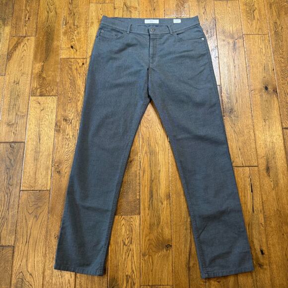 BRAX Other - Brax Cooper Fancy Mens Grey Textured Regular Fit Pants 36x34 Straight Leg